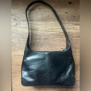 VTG Gianni Conti Black Italian Leather Shoulder Bag